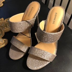 Glitz and glam sparkly heel sandals